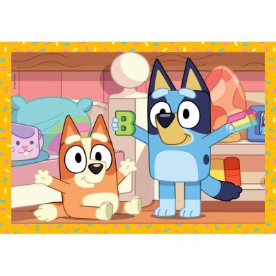 Clementoni-21530 Puzzle 4 in 1 - Bluey