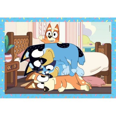 Clementoni-21530 Puzzle 4 in 1 - Bluey