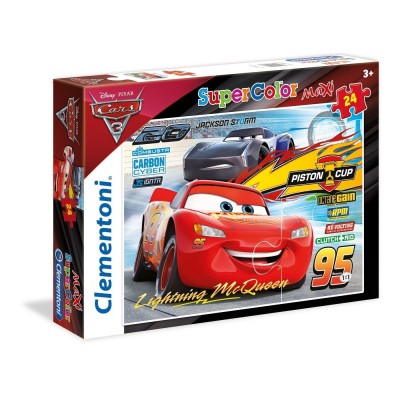 Clementoni-24489 Floor Puzzle - Cars 3