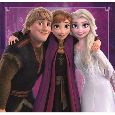 Clementoni-25306 3 Puzzles - Frozen
