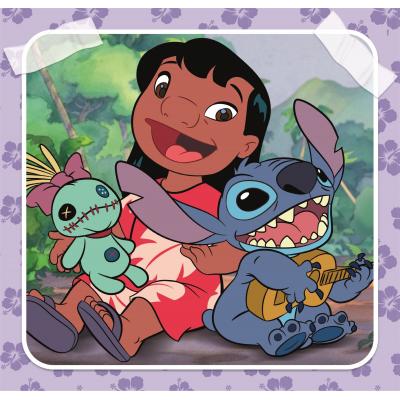 Clementoni-25321 3 Puzzles - Stitch