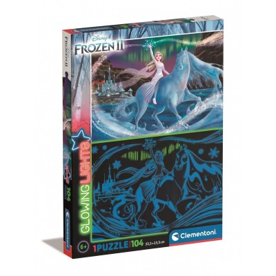 Puzzle Clementoni-27548 Glowing Lights - Frozen II