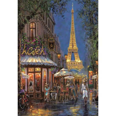 Puzzle Clementoni-35577 Night at the Eiffel Café