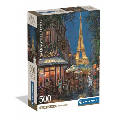 Puzzle Clementoni-35577 Night at the Eiffel Café