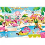 Puzzle   Supercolor Flamingo Party - Glossy Effect