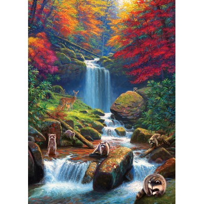Puzzle Cobble-Hill-40002 Mystic Falls in Autumn