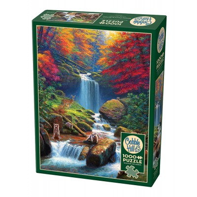 Puzzle Cobble-Hill-40002 Mystic Falls in Autumn