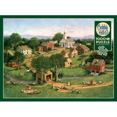 Puzzle Cobble-Hill-40225 Picnic by the Bridge
