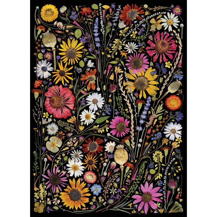 Puzzle  Cobble-Hill-40274 Flower Press: Happiness