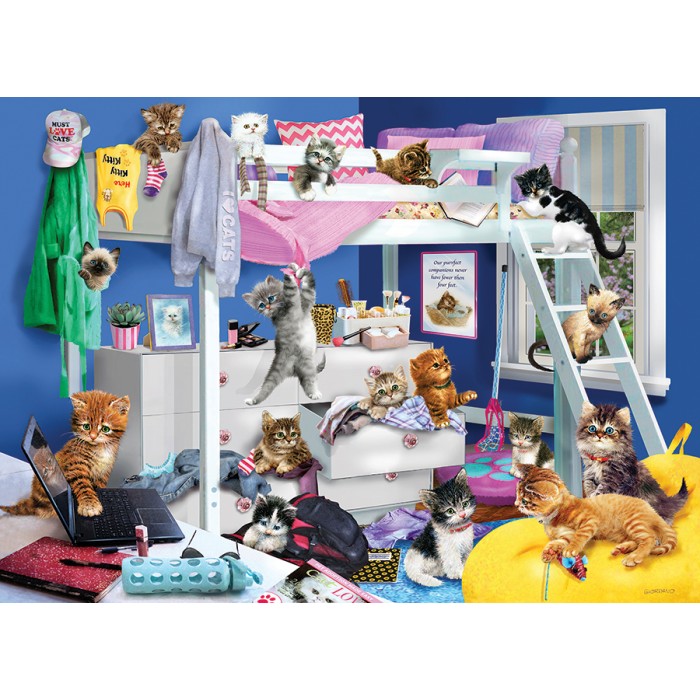 Puzzle  Cobble-Hill-40307 Kitten Slumber Party