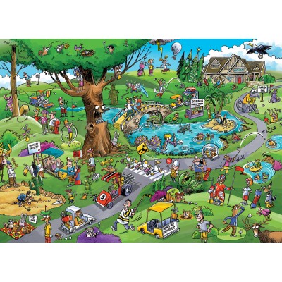 Puzzle Cobble-Hill-44502 DoodleTown: Par for the Course