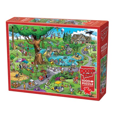 Puzzle Cobble-Hill-44502 DoodleTown: Par for the Course