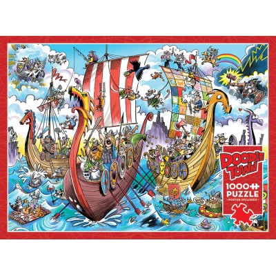 Puzzle Cobble-Hill-44505 DoodleTown: Viking Voyage