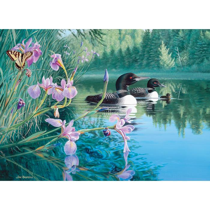 Puzzle  Cobble-Hill-45047 Iris Cove Loons