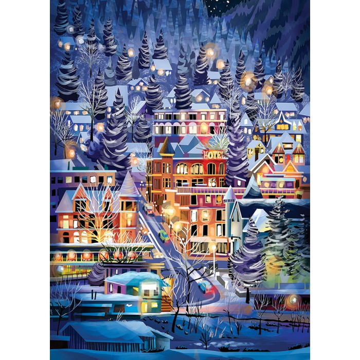 Puzzle  Cobble-Hill-45098 Ski Town