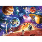  Cobble-Hill-47005 Space Travels - Family Puzzle (Different Pieces Sizes)