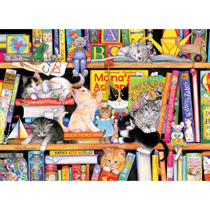 Puzzle  Cobble-Hill-47013 XXL Pieces - Storytime Kittens