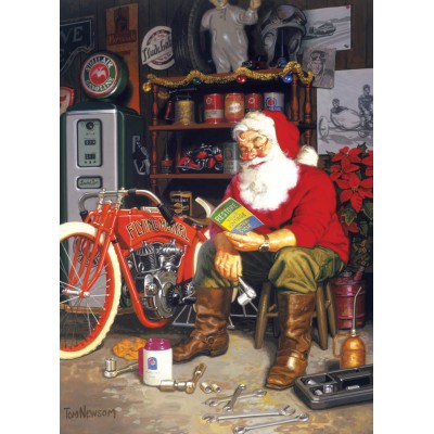 Puzzle Cobble-Hill-51698 Tom Newsom : Santa's Flying Merkel