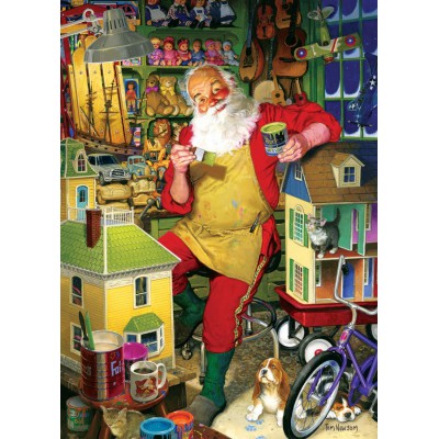 Puzzle Cobble-Hill-51766-80077 Tom Newsom : Santa's Workshop