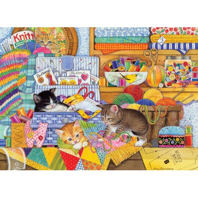 Puzzle Cobble-Hill-51792 Crafty Kittens