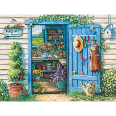 Puzzle Cobble-Hill-52049 XXL Jigsaw Pieces - Janet Kruskamp : Welcome to My Garden