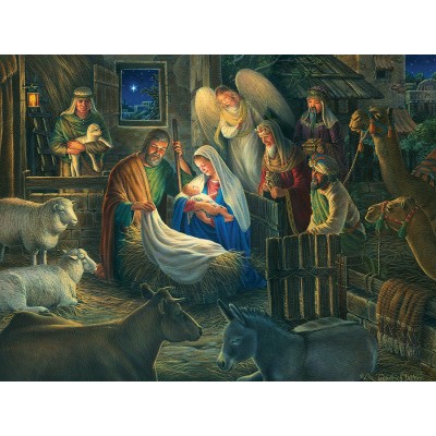 Puzzle Cobble-Hill-52112 XXL Pieces - Away in a Manger