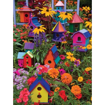 Puzzle Cobble-Hill-54345 XXL Jigsaw Pieces - Janet Kruskamp - Birdhouses
