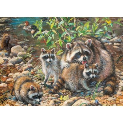 Puzzle Cobble-Hill-54607 XXL Pieces - Raccoon Family