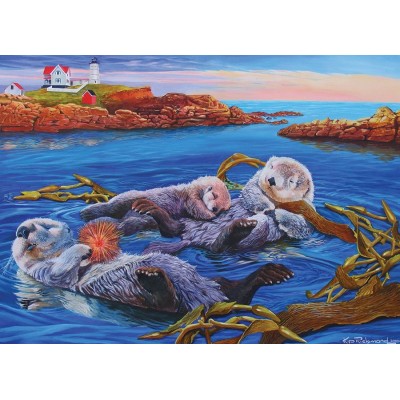 Puzzle Cobble-Hill-54619 XXL Pieces - Sea Otter Family*