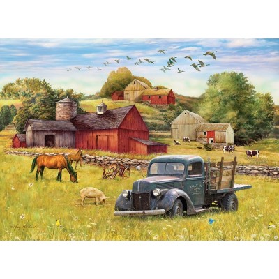 Puzzle Cobble-Hill-58890 Blue Truck Farm