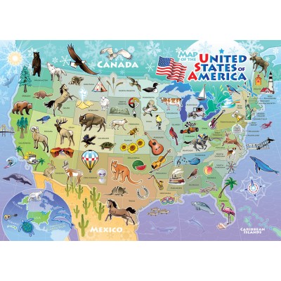 Cobble-Hill-58895 Frame Puzzle - USA Map