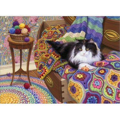 Puzzle Cobble-Hill-80316 Comfy Cat