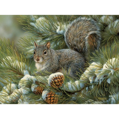 Puzzle Cobble-Hill-88016 XXL Pieces - Gray Squirrel
