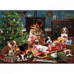 Puzzle   XXL Pieces - Christmas Puppies