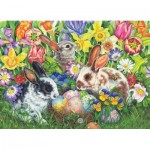 Puzzle   XXL Pieces - Easter Bunnies