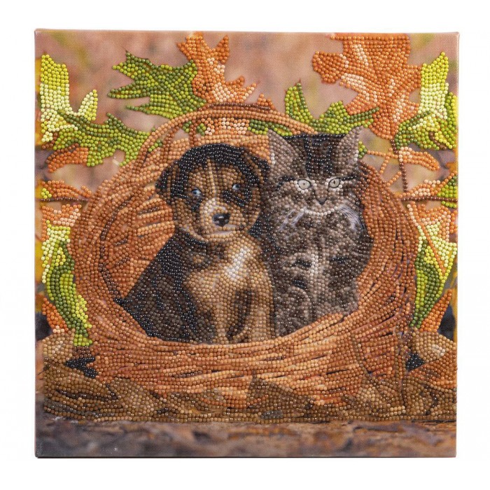 Crystal Art - Diamond Embroidery Kit - Cat and dog