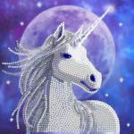  Crystal-Art-9687 Crystal Art - Diamond Embroidery Kit - Anne Stokes - Unicorn