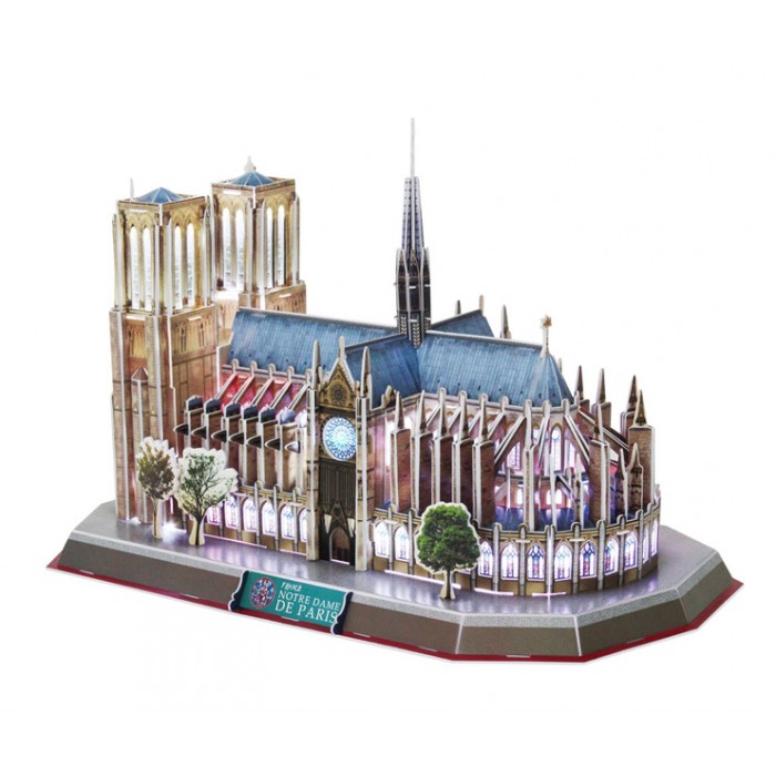 3D Puzzle with LED - Notre Dame de Paris - Level difficulty: 6/8