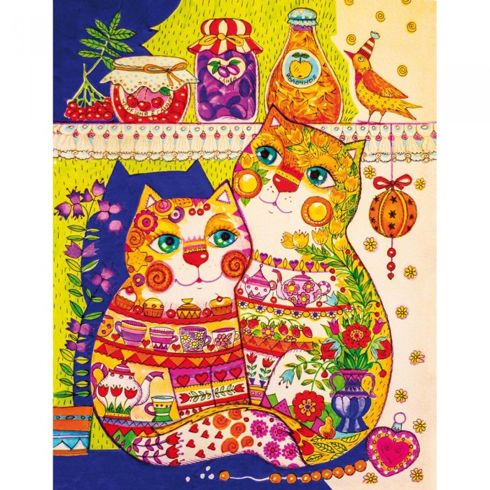  HCM-Kinzel-69119 Wooden Puzzle - Cats in the Pantry