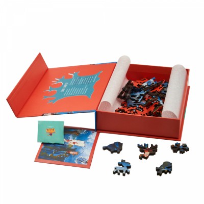 HCM-Kinzel-69167 Wooden Jigsaw Puzzle - Flying Cows