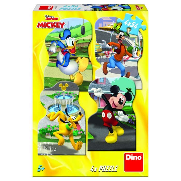  Dino-33326 4 Jigsaw Puzzles - Mickey Mouse in the City