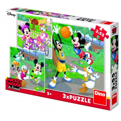Dino-33527 3 Puzzles - Mickey