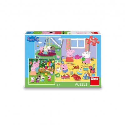 Dino-33535 3 Puzzles - Peppa Pig on Holidays