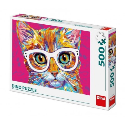 Puzzle Dino-50236 Cat with Glasses