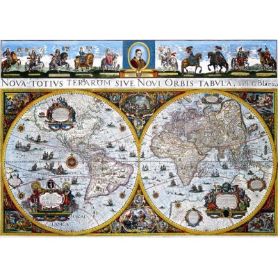 Puzzle Dino-55123 Antique World Map