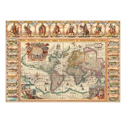 Puzzle Dino-56106 Antique World Map