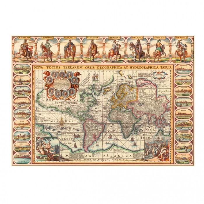 Puzzle Dino-56115 Antique World Map
