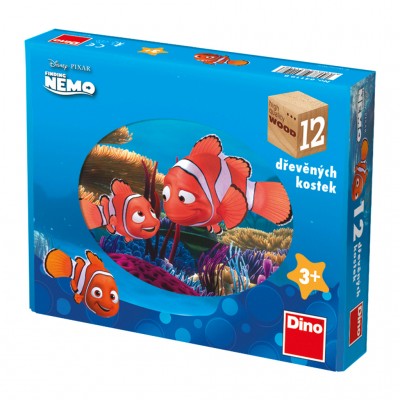 Dino-64119 Wooden Cube Puzzle - Nemo