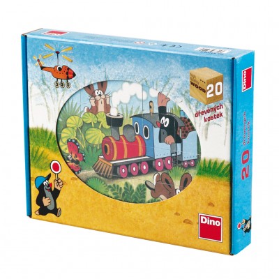 Dino-64205 Wooden Cube Puzzle - The Little Mole
