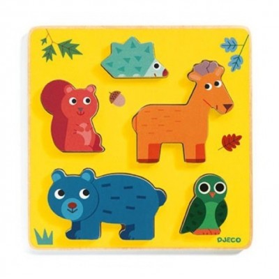 Djeco-01059 Wooden Puzzle - Frimours